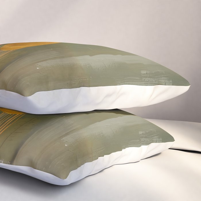 Golden Silence Modern Muse Pillow Sham Gallery Image 3
