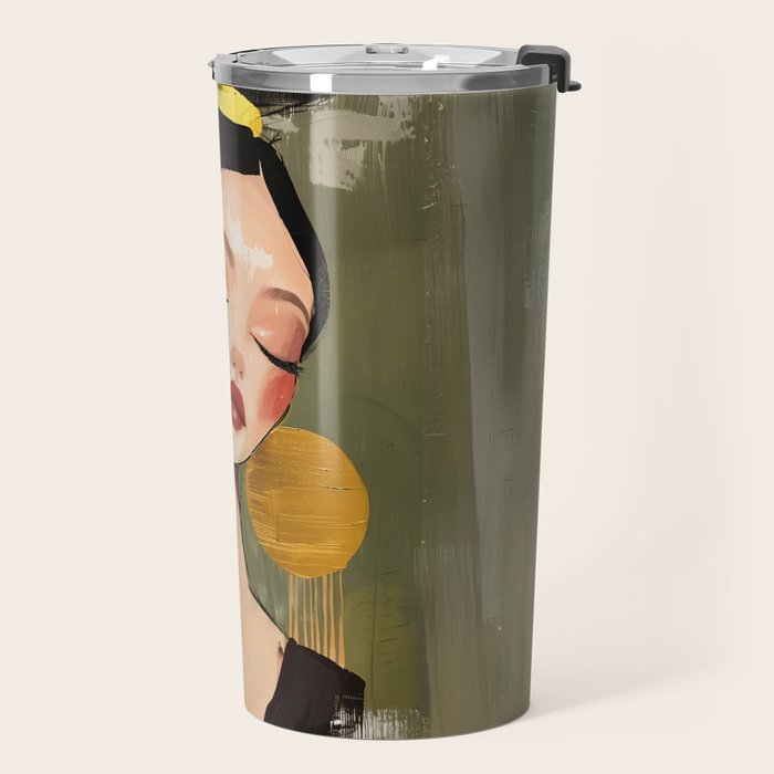 Golden Silence Modern Muse Travel Mug Gallery Image 2