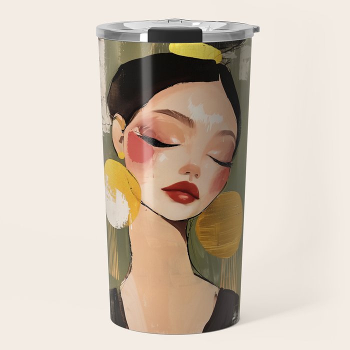 Golden Silence Modern Muse Travel Mug Gallery Image 1