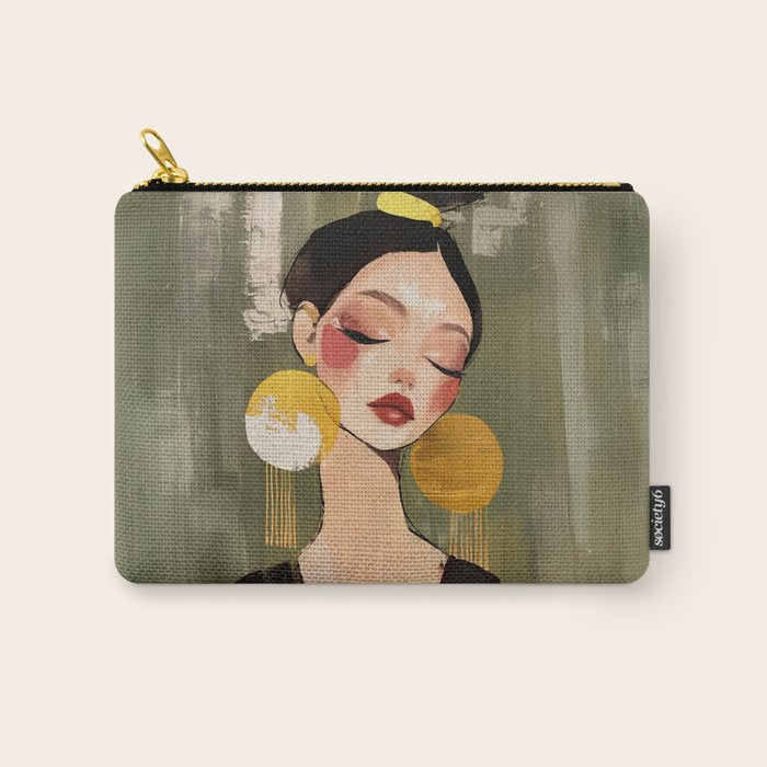 Golden Silence Modern Muse Carry All Pouch Gallery Image 1