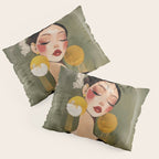 Golden Silence Modern Muse Pillow Sham Gallery Image 3