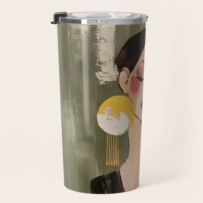 Golden Silence Modern Muse Travel Mug Gallery Image 3