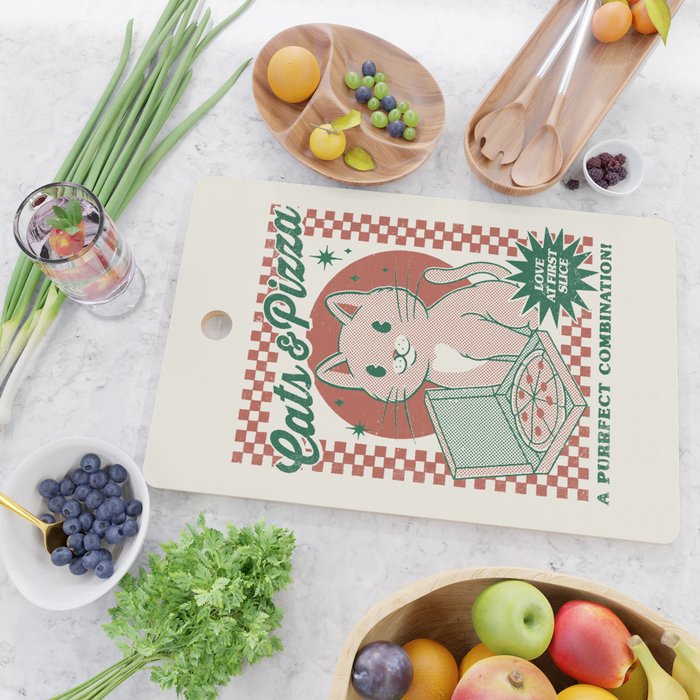 Cats and Pizza Cutting Board Gallery Image 2