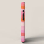 Pink and Orange, Blended Abstract Stripes, Sunset Vibes iPhone Case Gallery Image 2