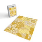Yellow, Ivory & Brown Retro Floral Pattern Jigsaw Puzzle Gallery Image 2