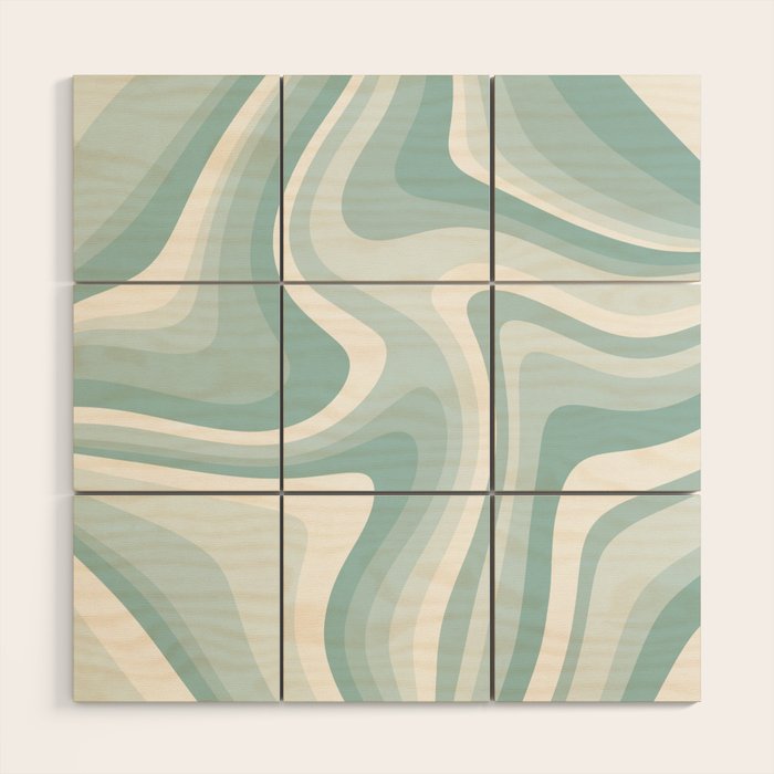 Abstract Wavy Stripes LXVI Wood Wall Art Gallery Image 1