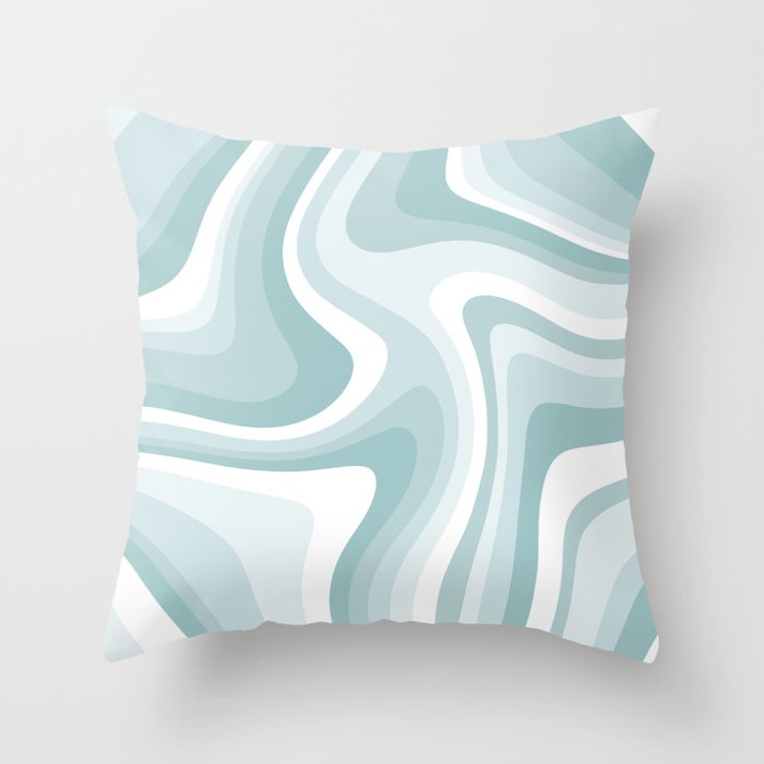 Abstract Wavy Stripes LXVI Throw Pillow Gallery Image 1