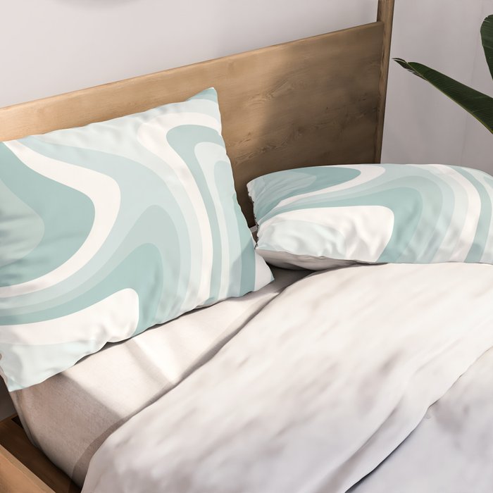 Abstract Wavy Stripes LXVI Pillow Sham Gallery Image 2