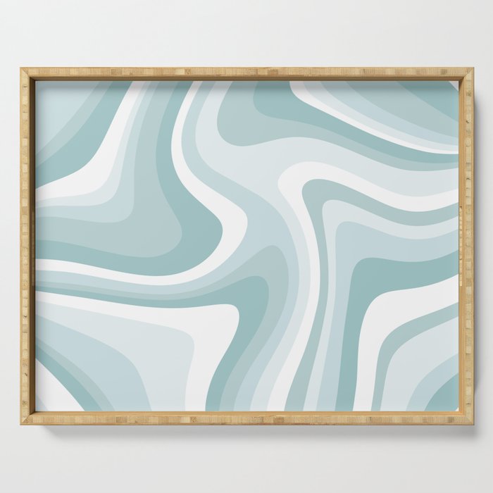 Abstract Wavy Stripes LXVI Serving Tray Gallery Image 1