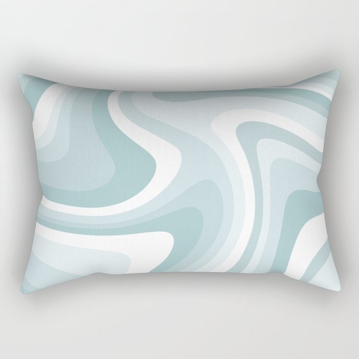 Abstract Wavy Stripes LXVI Rectangular Pillow Gallery Image 2