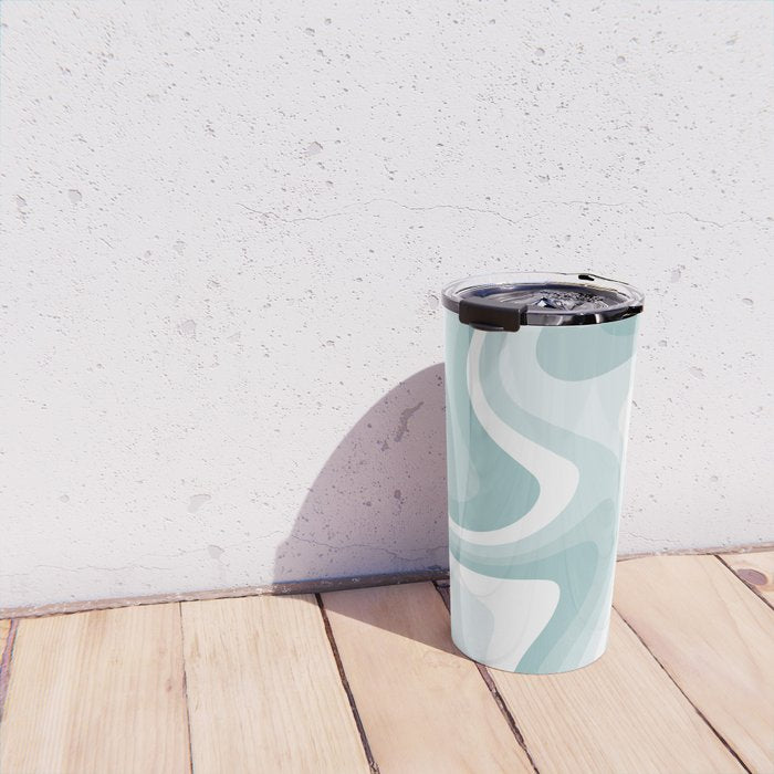 Abstract Wavy Stripes LXVI Travel Mug Gallery Image 4