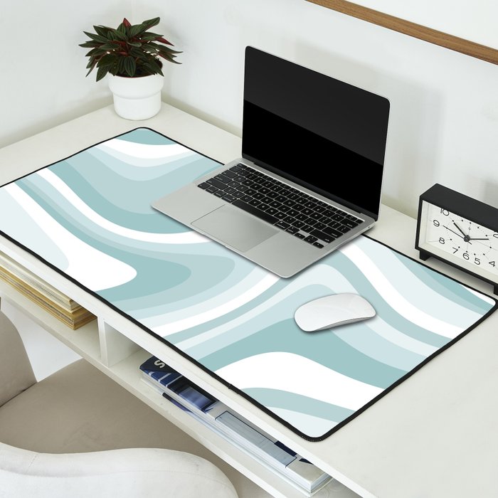 Abstract Wavy Stripes LXVI Desk Mat Gallery Image 2