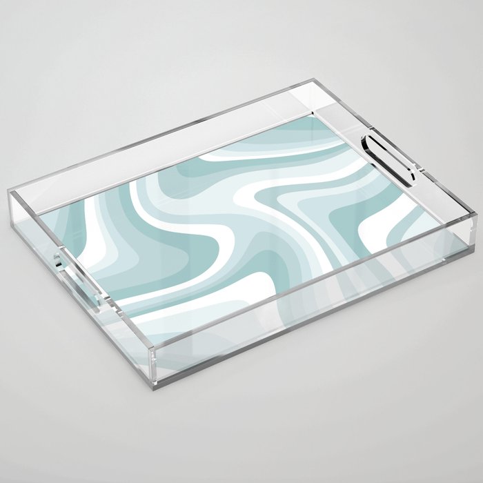 Abstract Wavy Stripes LXVI Acrylic Tray Gallery Image 1