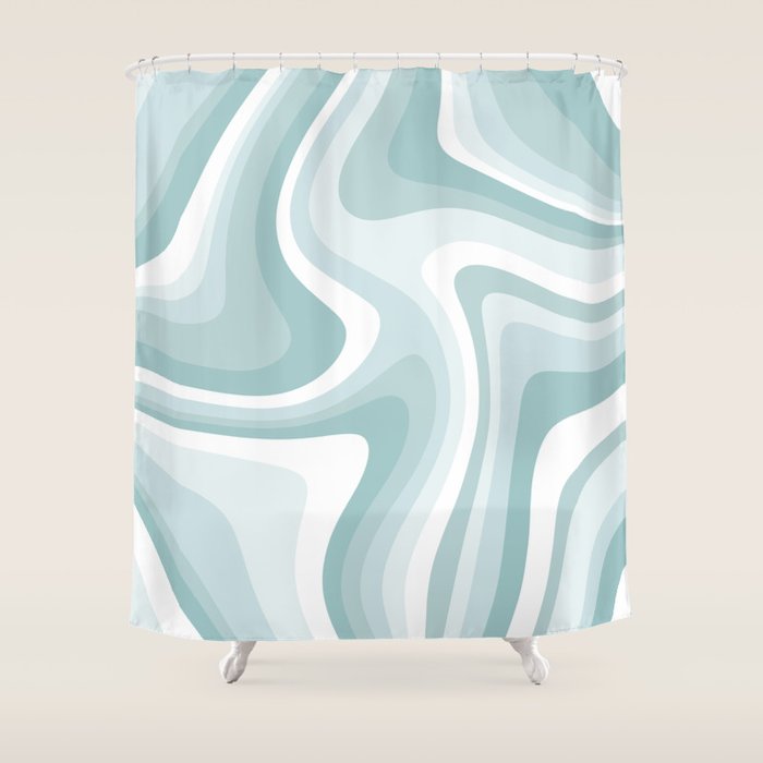 Abstract Wavy Stripes LXVI Shower Curtain Gallery Image 1