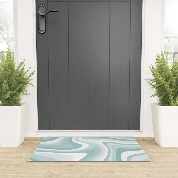 Abstract Wavy Stripes LXVI Welcome Mat Gallery Image 3