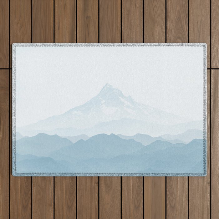 Mountain Blues - Mt. Hood Adventure Outdoor Rug Gallery Image 1
