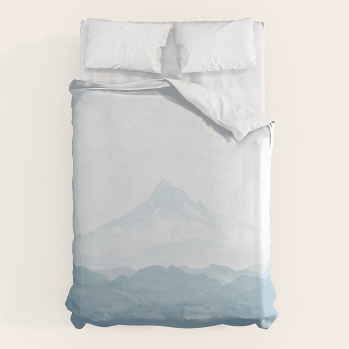 Mountain Blues - Mt. Hood Adventure Duvet Cover Gallery Image 1