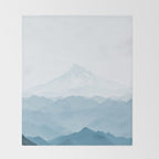Mountain Blues - Mt. Hood Adventure Throw Blanket Gallery Image 2