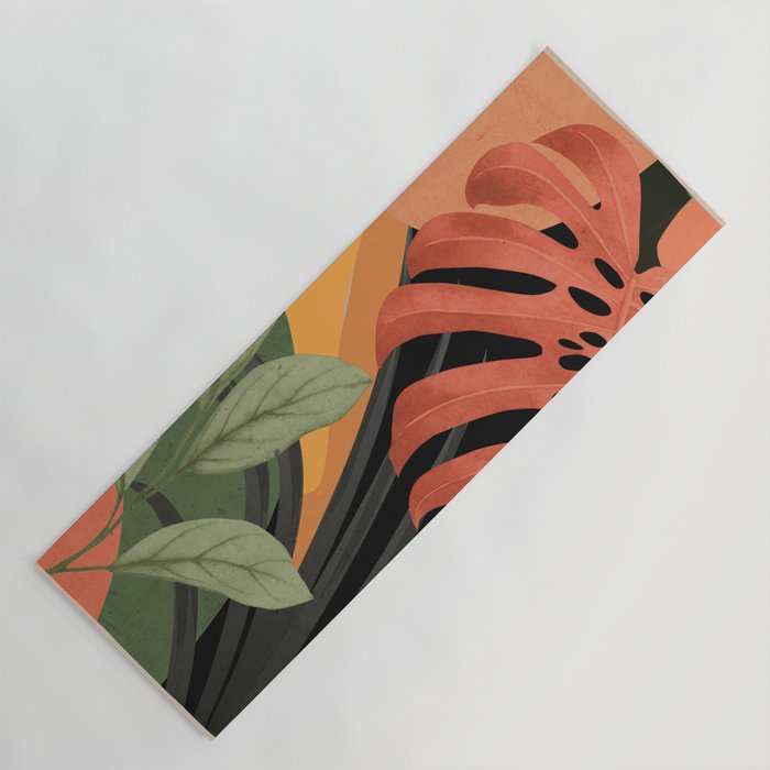 Abstract Art Tropical Leaves 109 Yoga Mat Gallery Image 1