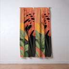 Abstract Art Tropical Leaves 109 Window Curtain Gallery Image 3