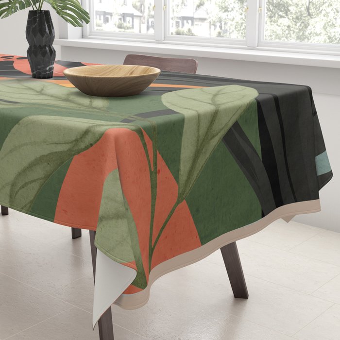 Abstract Art Tropical Leaves 109 Tablecloth Gallery Image 3