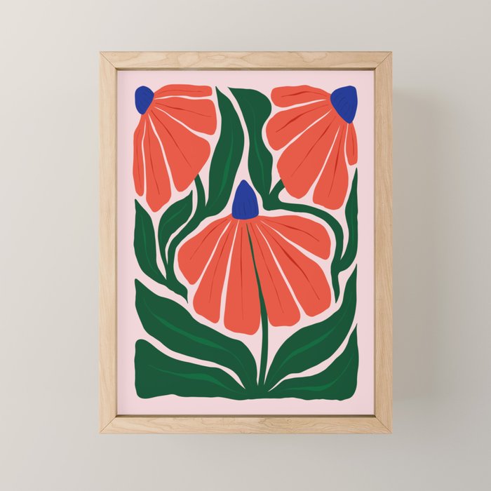 Carmine Lily Mini Art Print Gallery Image 1