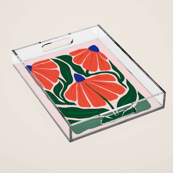 Carmine Lily Acrylic Tray Gallery Image 1