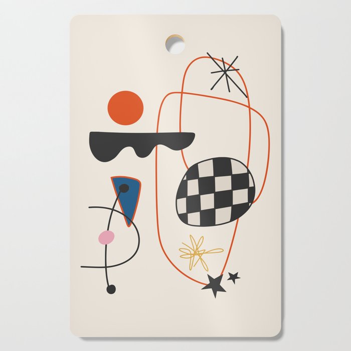 Abstract Eclectic Colorful Joan Mirò Inspired 2 Cutting Board Gallery Image 1