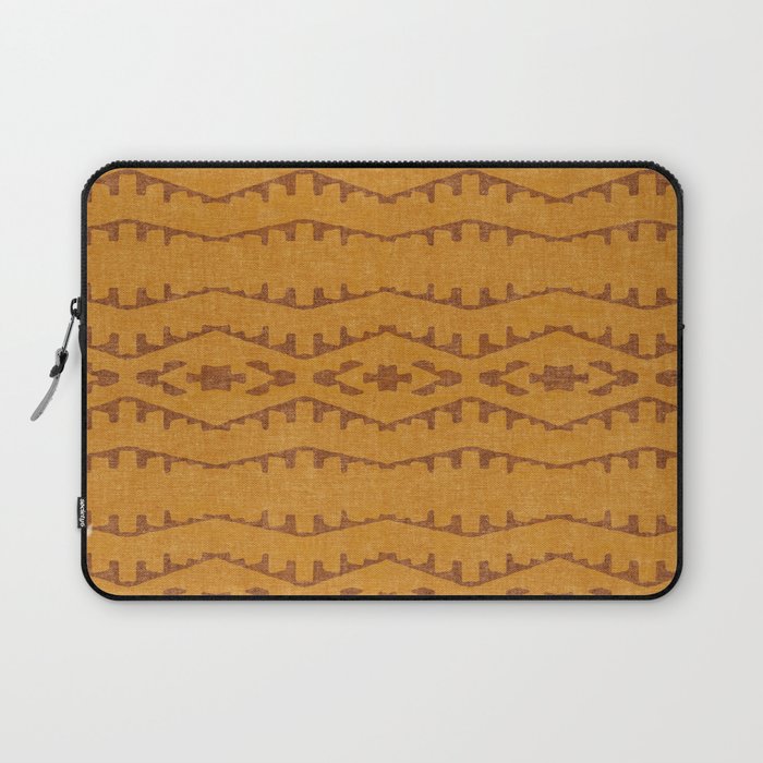 Country Western Pattern in Yellow Laptop Sleeve Gallery Image 1