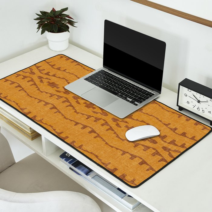 Country Western Pattern in Yellow Desk Mat Gallery Image 2