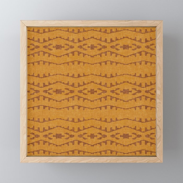 Country Western Pattern in Yellow Mini Art Print Gallery Image 1