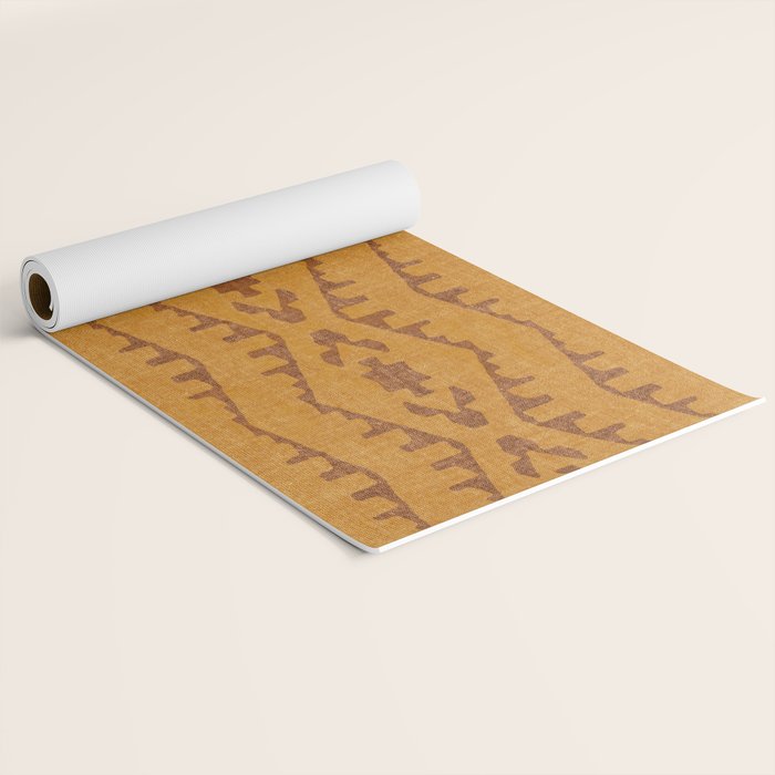 Country Western Pattern in Yellow Yoga Mat Gallery Image 2