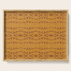 Country Western Pattern in Yellow Serving Tray Gallery Image 1