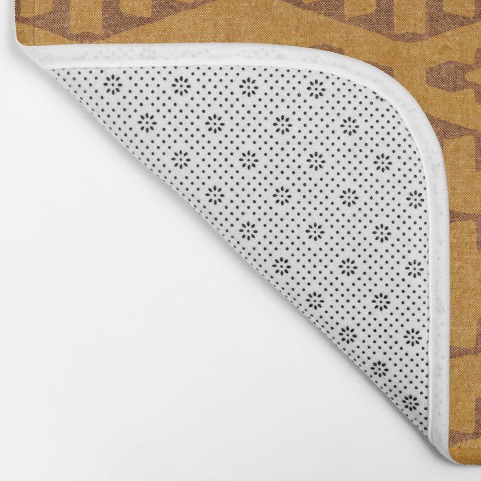 Country Western Pattern in Yellow Bath Mat Gallery Image 2