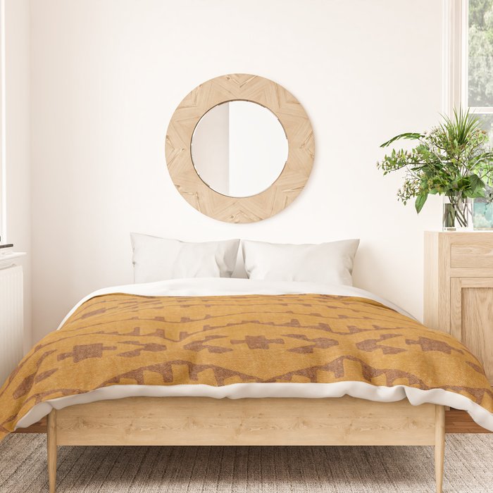 Country Western Pattern in Yellow Duvet Cover Gallery Image 3