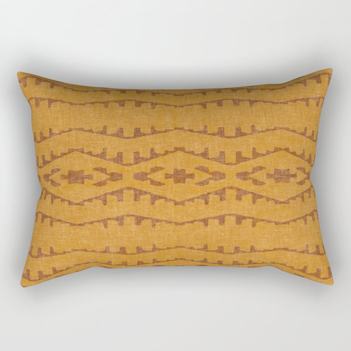 Country Western Pattern in Yellow Rectangular Pillow Gallery Image 1
