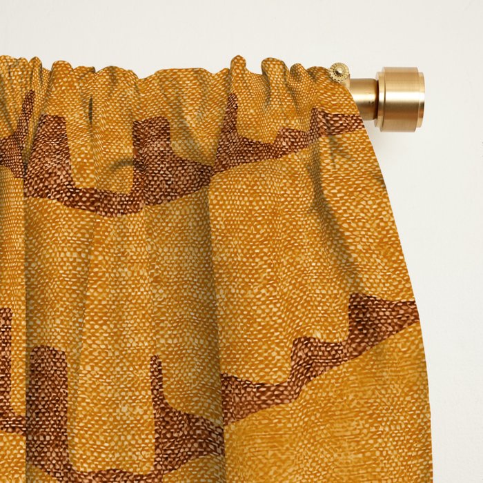 Country Western Pattern in Yellow Window Curtain Gallery Image 2