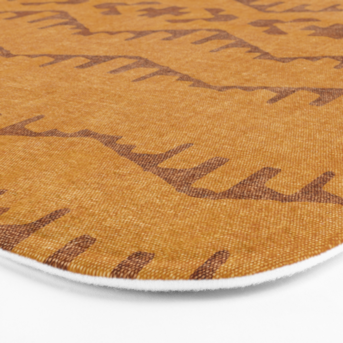 Country Western Pattern in Yellow Bath Mat Gallery Image 3