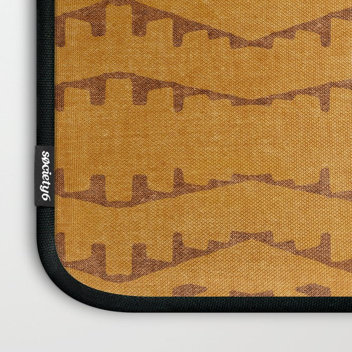 Country Western Pattern in Yellow Laptop Sleeve Gallery Image 3