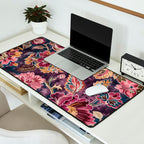 Exotic Plum Bohemian Floral Desk Mat Gallery Image 2