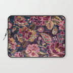 Exotic Plum Bohemian Floral Laptop Sleeve Gallery Image 1