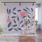 Abstract Tulips and Foliage  Wall Mural Gallery Image 1