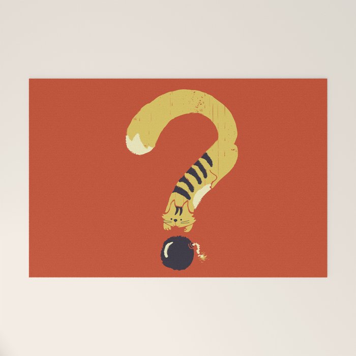 Question Mark (Curiosity Kills The Cat) Welcome Mat Gallery Image 1