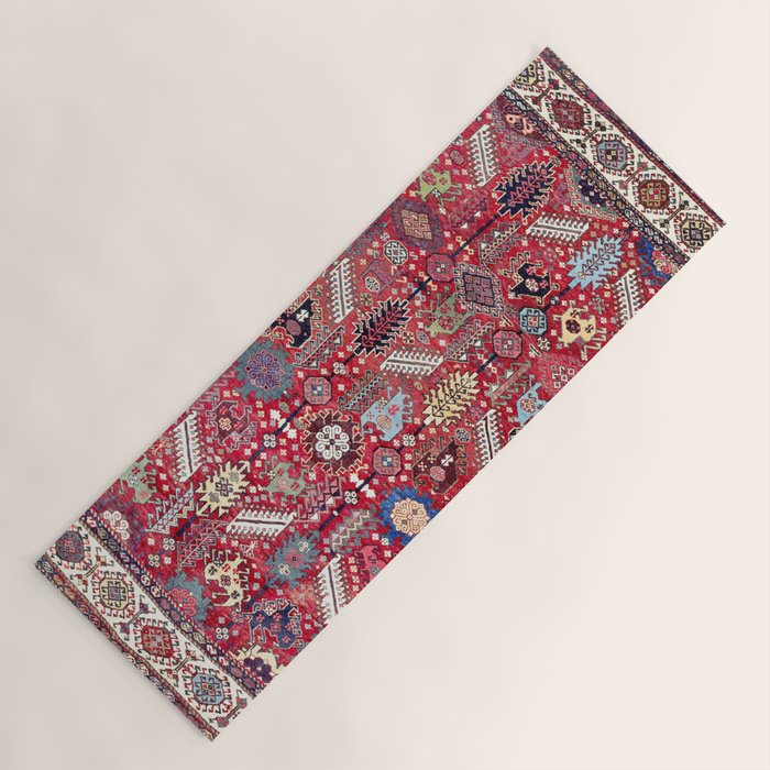 Shekarlu Qashqaâi Fars Southwest Persian Carpet Print Yoga Mat Gallery Image 1