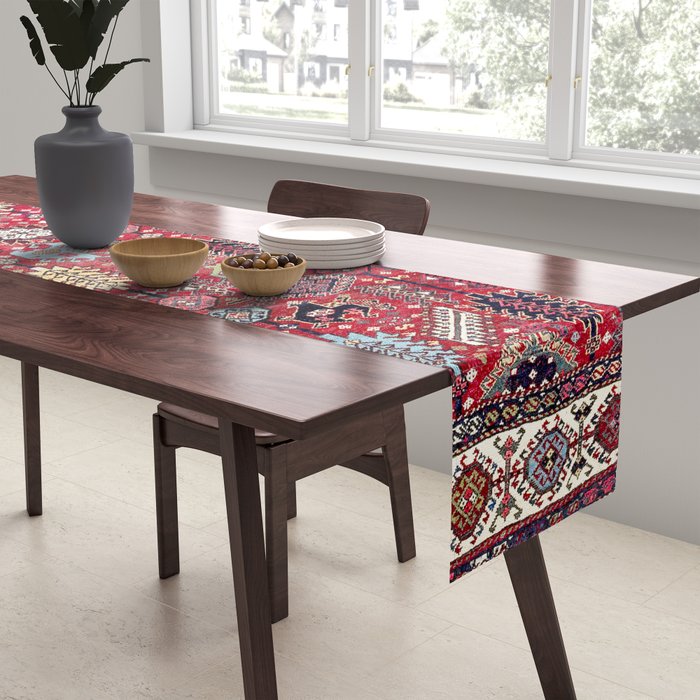 Shekarlu Qashqaâi Fars Southwest Persian Carpet Print Table Runner Gallery Image 2