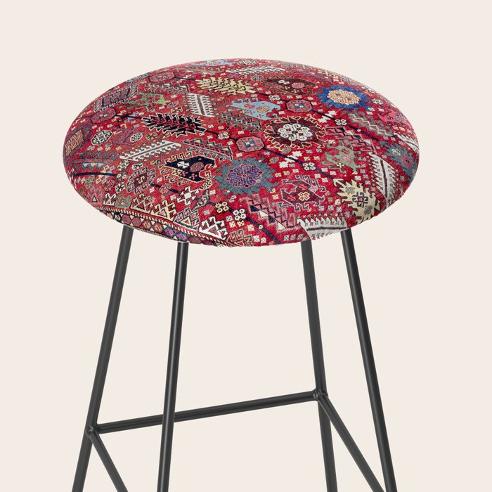 Shekarlu Qashqaâi Fars Southwest Persian Carpet Print Stool Gallery Image 2