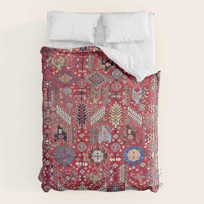 Shekarlu Qashqaâi Fars Southwest Persian Carpet Print Comforter Gallery Image 6