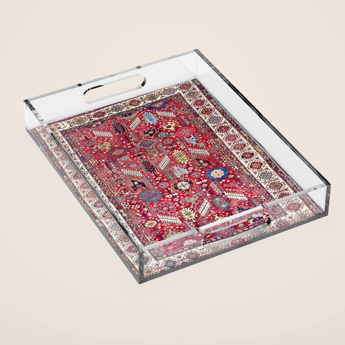 Shekarlu Qashqaâi Fars Southwest Persian Carpet Print Acrylic Tray Gallery Image 1