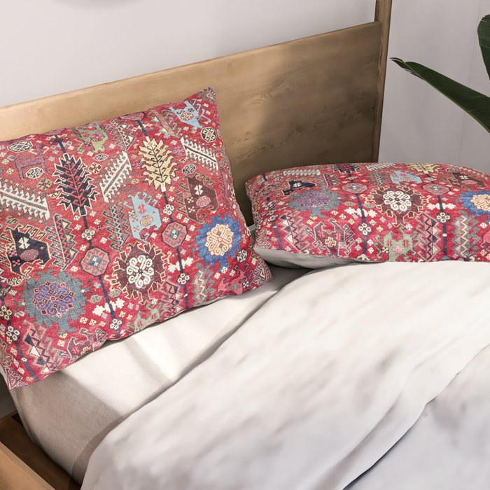 Shekarlu Qashqaâi Fars Southwest Persian Carpet Print Pillow Sham Gallery Image 2