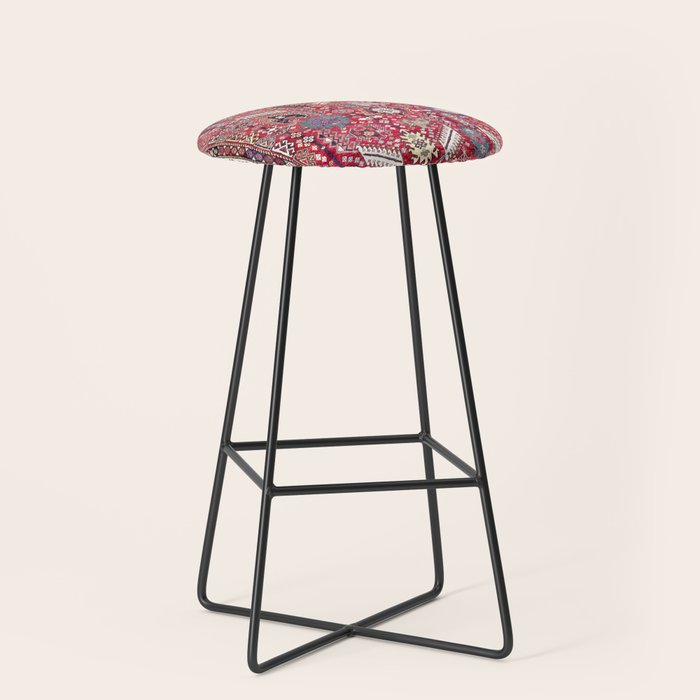 Shekarlu Qashqaâi Fars Southwest Persian Carpet Print Stool Gallery Image 1